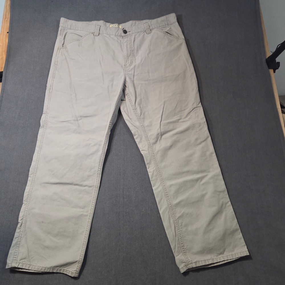 Blue Mountain Carpenter Pants Mens 40x29 Tan Canvas Utility Workwear
